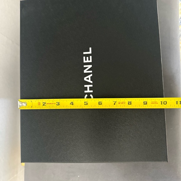 Authentic Chanel Empty Shoe Box W Dust Bag/tissue . 12”x10.25”x4.75” - Picture 3 of 8